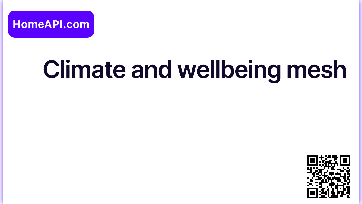 Climate and wellbeing mesh