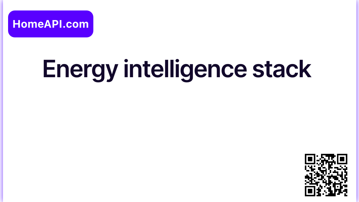 Energy intelligence stack